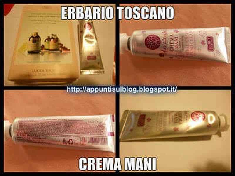 Crema mani Erbario Toscano in tubo, trattamento idratante e nutriente per le mani, prodotto naturale di alta qualità, confezione compatta e facile da usare.