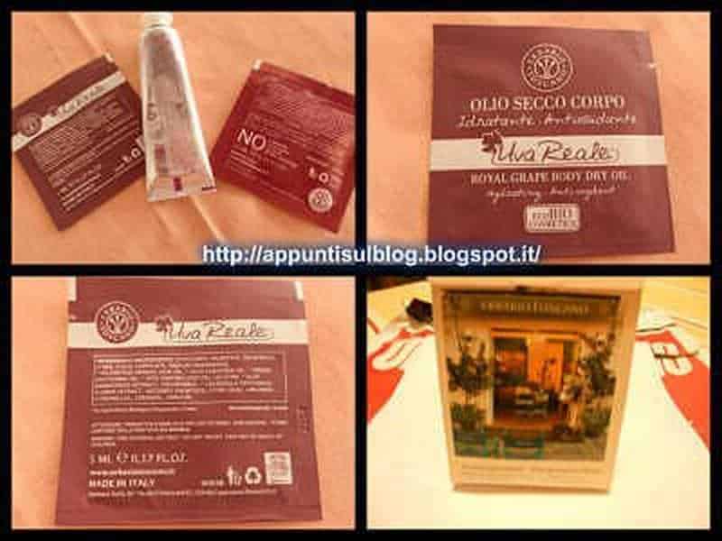 Olio secco corpo con integratori naturali e prodotti di bellezza, inclusi creme e oli per la cura della pelle e del corpo, presentati in confezioni informative e brochure di marketing.