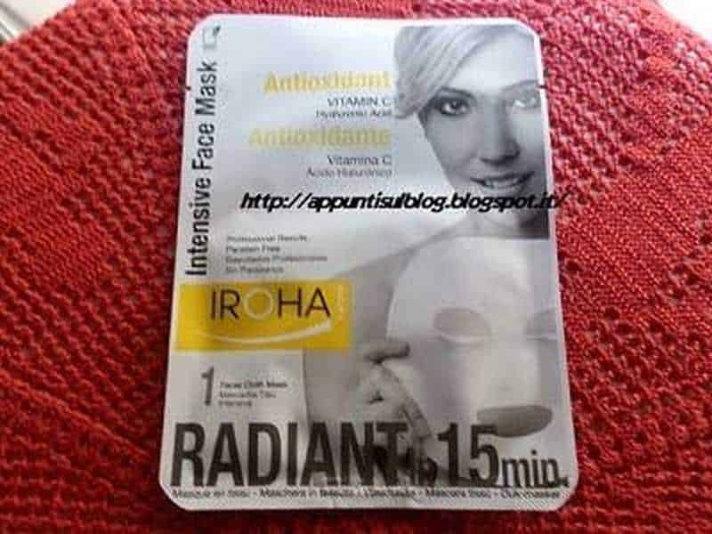 Iroha Nature, maschera di bellezza con vitamina C e acido Ialuronico