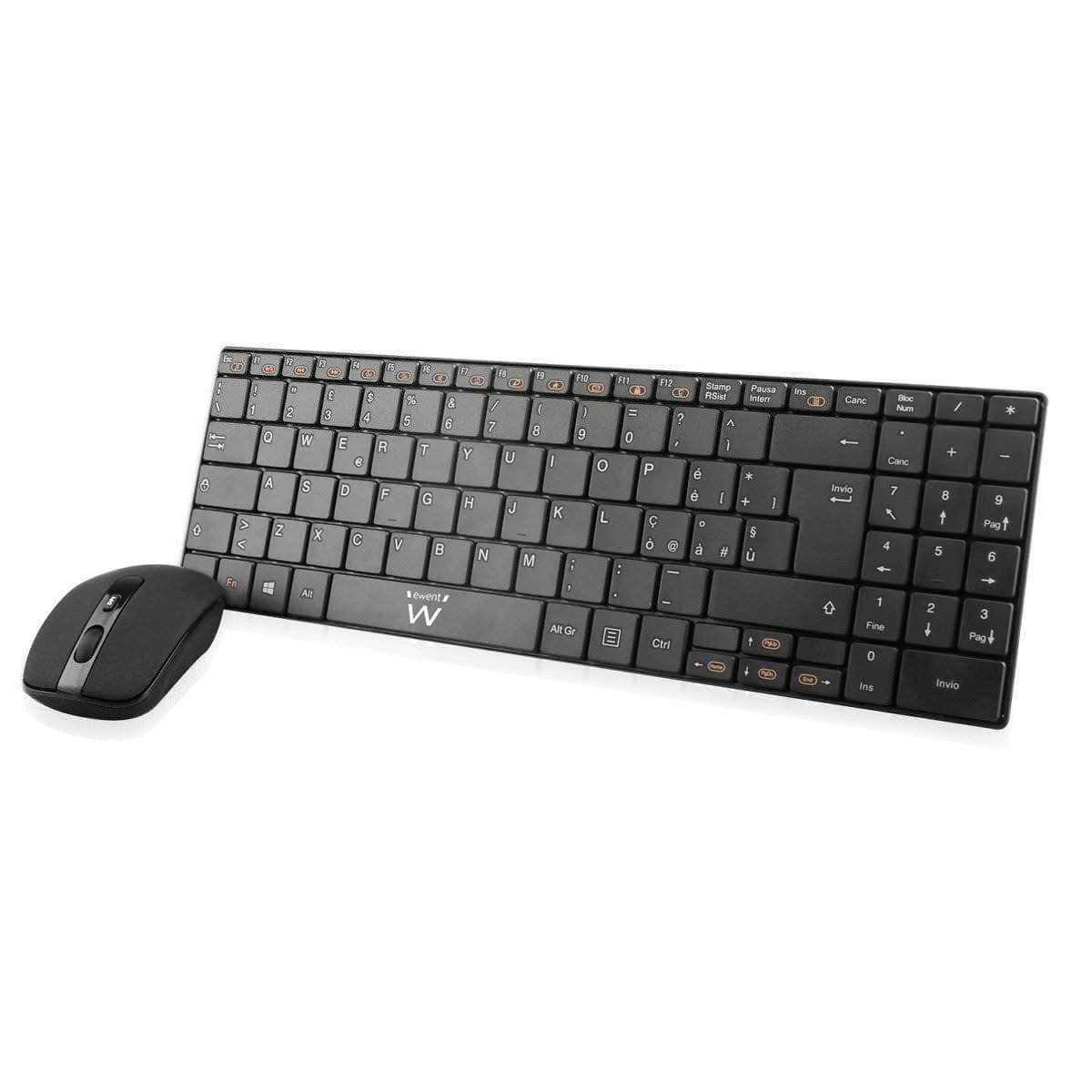 Tastiera e mouse wireless: Tastiera wireless con mouse senza fili, ideale per work da remoto e utilizzo quotidiano, compatibile con Windows e Mac, design elegante e portatile.