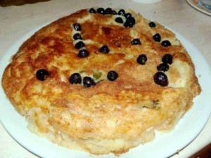 Tortino di patate e salmone cotto al forno dorato