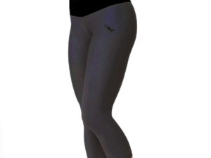 Pantaloni sportivi donna in lycra neri con vita alta e logo, ideali per palestra e attività fitness. Comfort e stile garantiti per l'allenamento quotidiano.