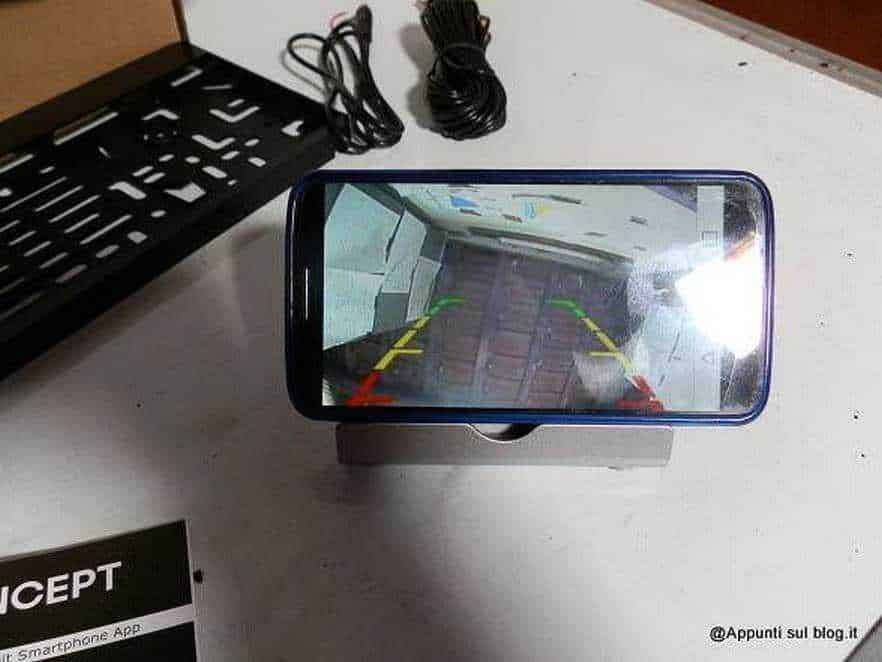 Visualizzazione della telecamera OneConcept RV1 sullo smartphone