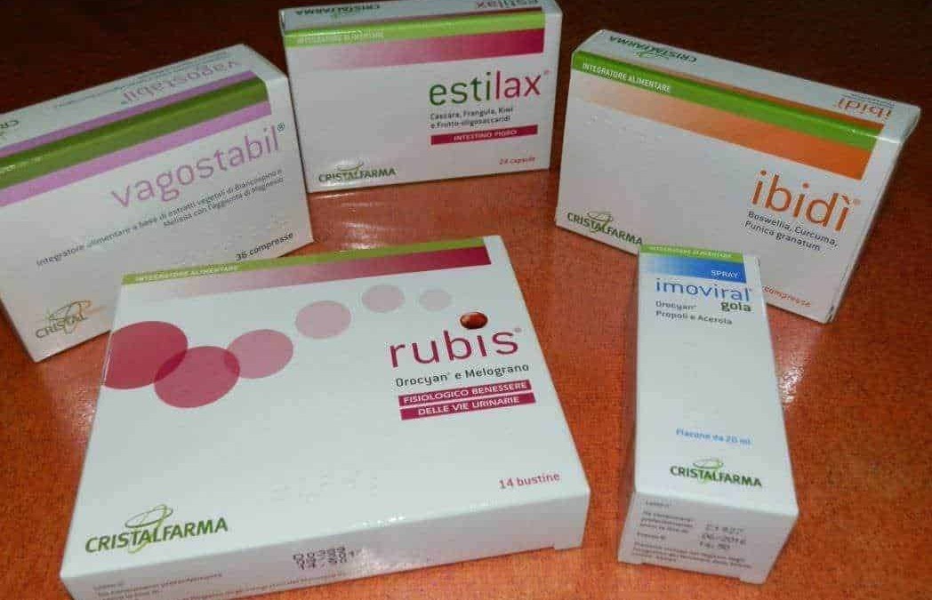 Foglietta di integratori naturali e prodotti farmaceutici per salute e benessere completi di descrizione dettagliata.