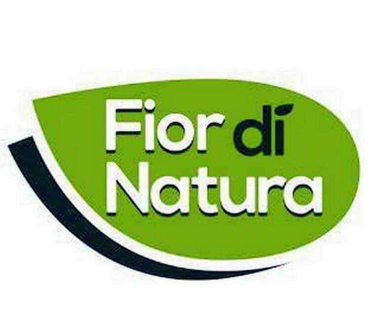 Fiore di Natura logo verde e nero, simbolo di prodotti naturali e biologici, ideali per chi ama la natura e la sostenibilità.