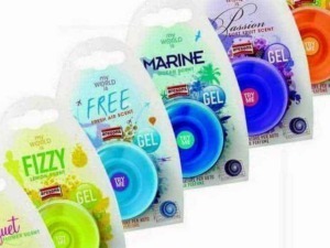 Fragranze per ambienti in gel a forma di scarpette, assortite in diverse fragranze come Limone, Marine, Passion, Orange e Melone, perfette per decorare e profumare gli ambienti domestici.