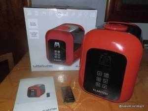 Climatizzatore portatile Klarstein, umidificatore d'aria con controllo digitale, compatto e efficace per ambienti domestici e uffici.