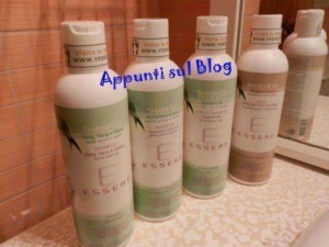Shampoo e maschera capelli naturali con ingredienti biologici, ideali per capelli secchi e danneggiati, linea Essere per cura naturale dei capelli.