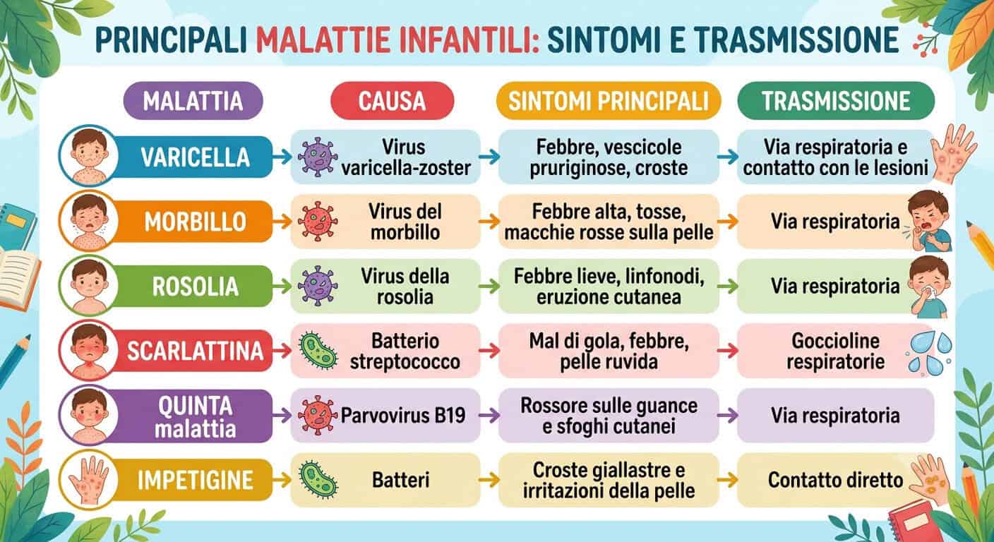 Malattie della pelle contagiose dei bimbi: sintomi e prevenzione