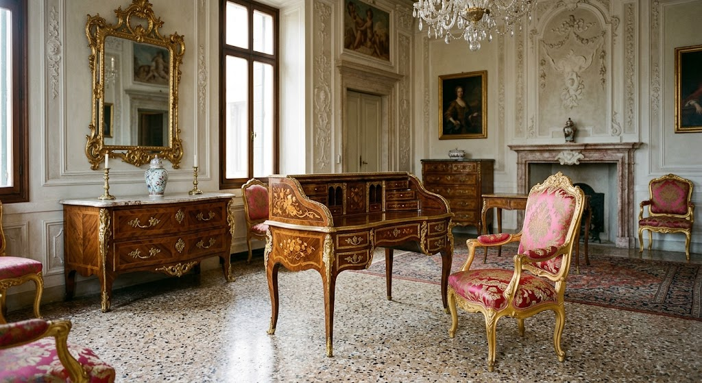 Storia del design mobili e pezzi di antiquariato: dal neolitico, Egitto e Grecia 6 Design Mobili del Settecento