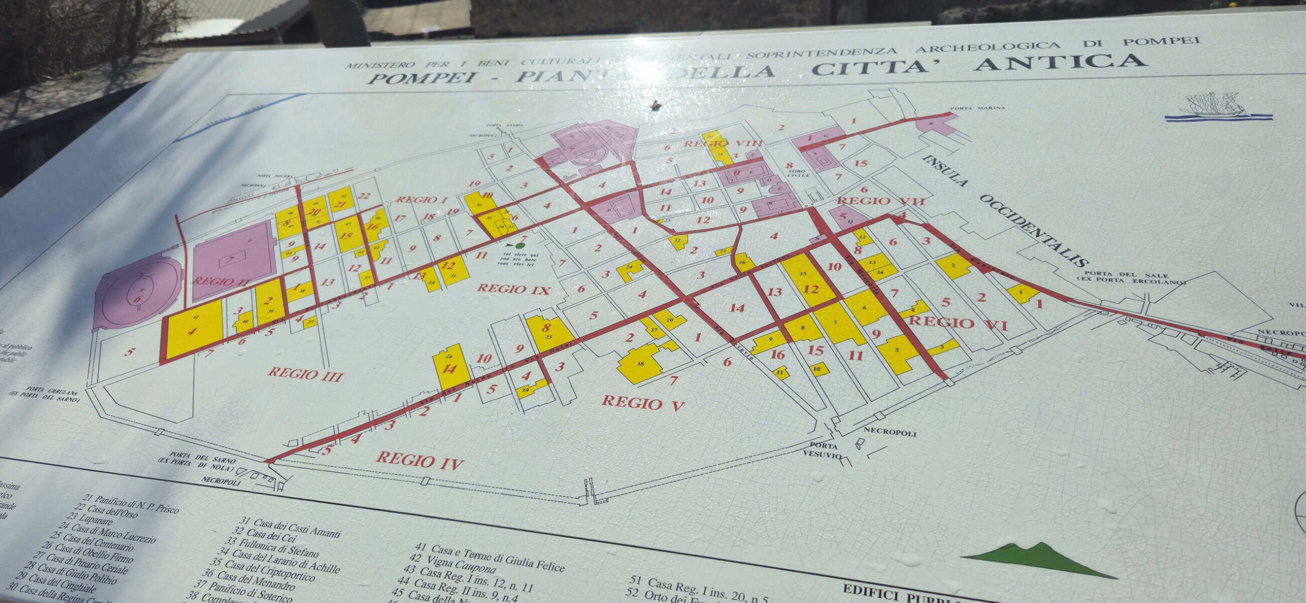 Pompei - pianta della città antica