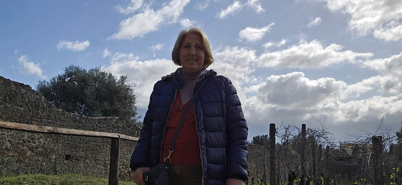 Vigneti degli Scavi di Pompei durante la visita al Parco Archeologico