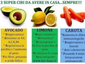 Avocado, Limone e Carota: tre super alimenti da avere in casa per migliorare salute e benessere.