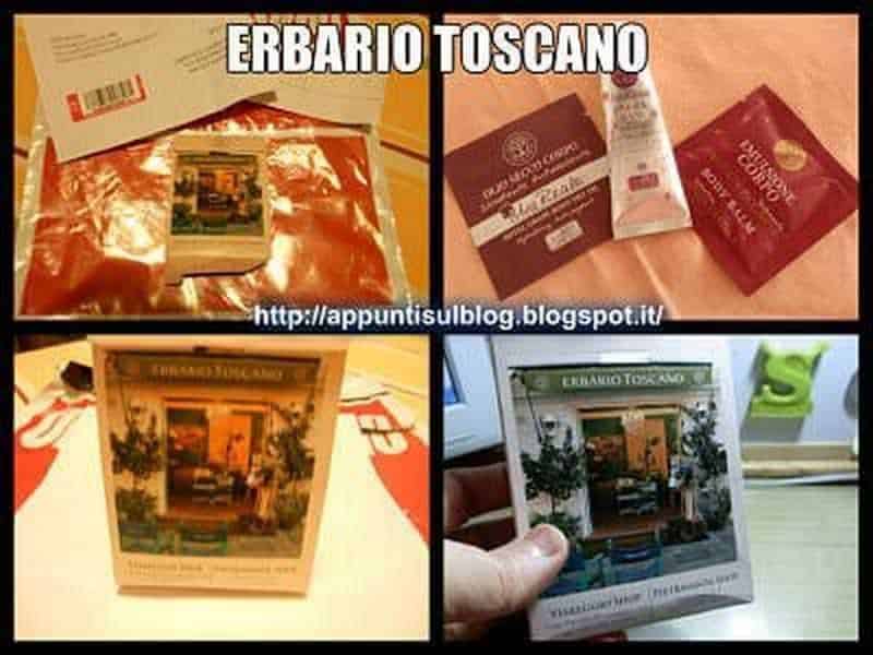 Erbario Toscano - Collage di prodotti e scatole, focus su packaging e ambientazione, promozione del marchio di prodotti naturali e cosmetici del territorio toscano.