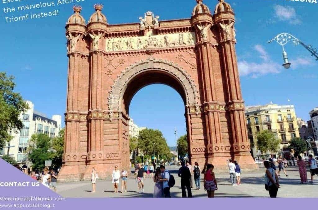 Arch de Triomphe Barcellona, monumento iconico, porta storica in stile neogotico situata nel quartiere dell'Eixample, simbolo di storia e cultura catalana.