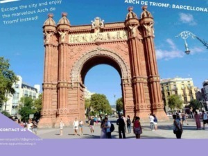 Arch de Triomphe Barcellona, monumento iconico, porta storica in stile neogotico situata nel quartiere dell'Eixample, simbolo di storia e cultura catalana.