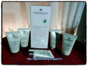 Crema viso e maschere all'argilla Verdeoasi per cura della pelle, prodotti naturali e biologici, ideali per trattamento muscolare e skincare.