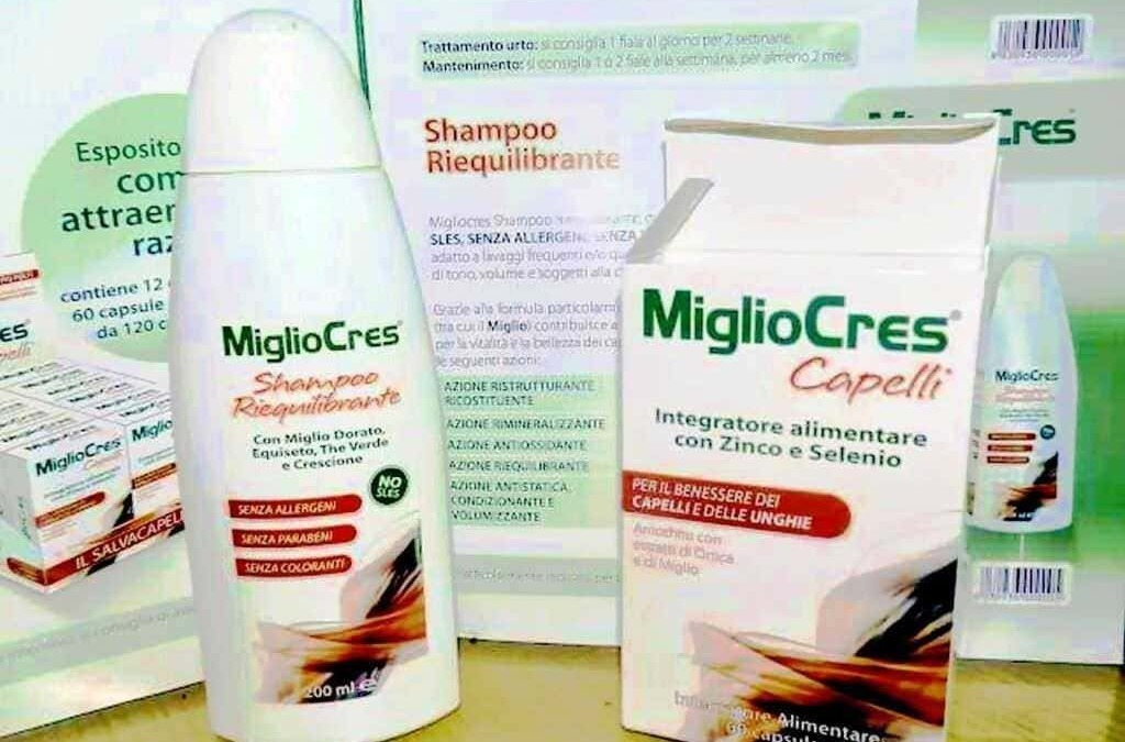 Sidro shampoo rinforzante miglio cres, prodotti per capelli sani e forti, integratore zinco selenio, senza allergeni, senza parabeni, senza coloranti, salute capelli.