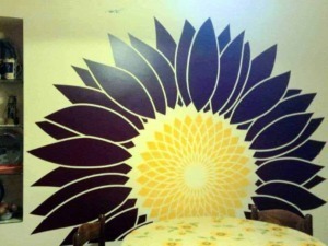 Camaleon wallstickers applicato sulla parete della cucina
