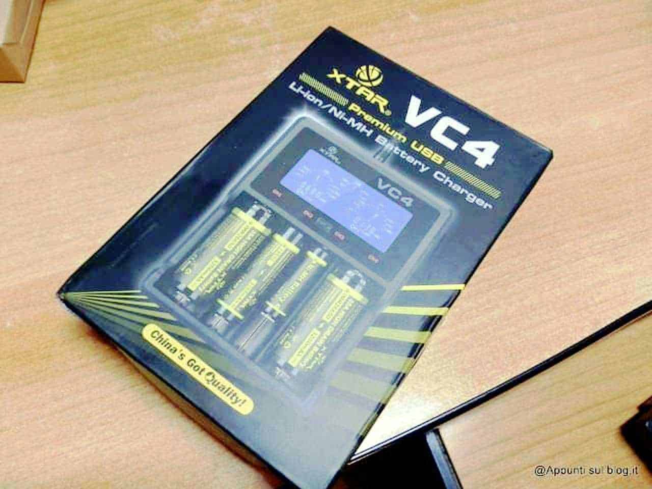 Caricabatteria pile Xtar VC4 con funzione "Zero Volt"