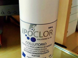 Ipoclorito di sodio per igiene orale e gengive
