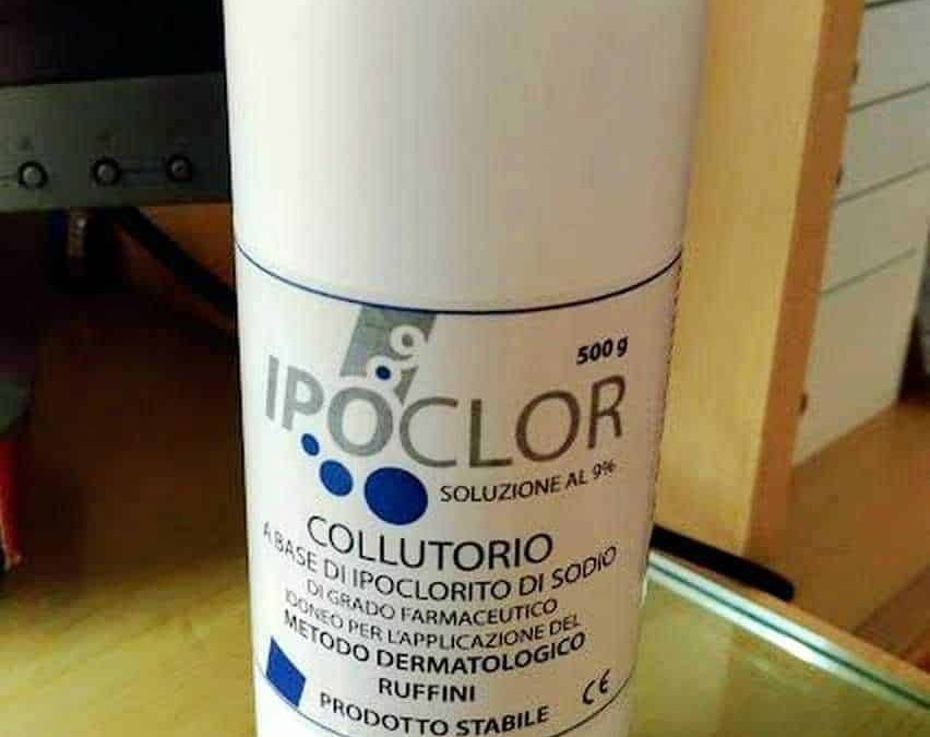 Ipoclorito di sodio per igiene orale e gengive