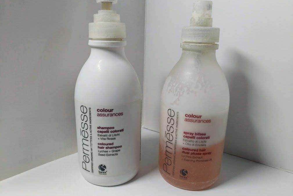 Penmate siero per capelli colorati, shampoo e spray bifasico, prodotti per la cura dei capelli con estratti di lychee, uva, sedano e olio di argan.
