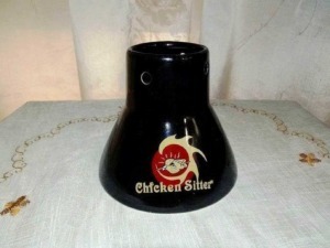 Valigia termica per avanzi di cibo per animali domestici, decorata con logo di pollo e scritto "Chicken Sitter", ideale per alimentare animali in modo pratico e sicuro.