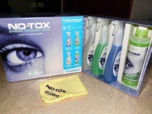 No-tox kit per pulizia professionale e detergenti ecologici, con spray e prodotti in confezione, ottimo per superfici e ambiente, garantendo igiene e sostenibilità.