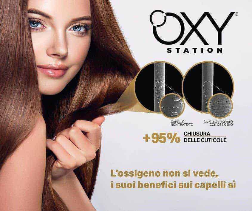 Oxy Station trattamento capelli con ossigeno, miglioramento crescita e salute.