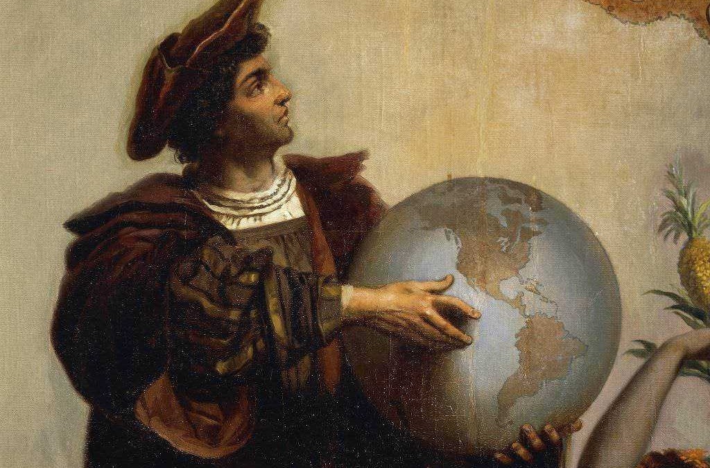 Antico dipinto di un esploratore con mappa del mondo, rappresenta cultura, esplorazione e curiosità. Perfetto per contenuti sul viaggio, avventura e storia.