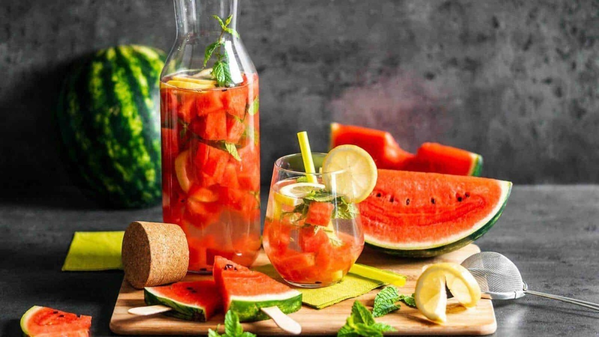 Bevande con anguria fresche e fatte in casa