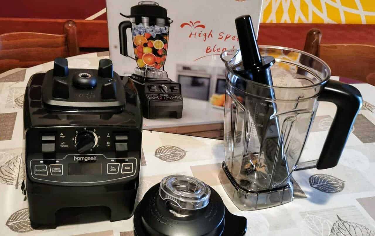 Homgeek Frullatore Smoothie trita ghiaccio 5 Lubro a frullatore e accessori per preparare frullati di frutta freschi e salutari. Mixer potente e versatilità in cucina per smoothies, smoothie e cocktail rejuvenating.