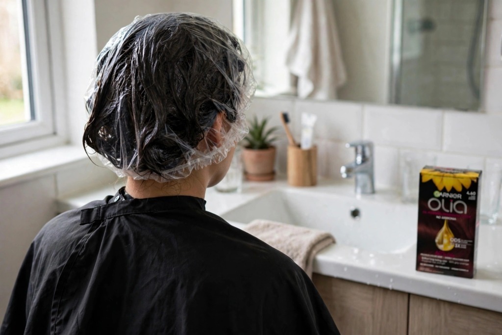 Tinta per capelli versatile contro i primi capelli bianchi: garnier olia tinta
