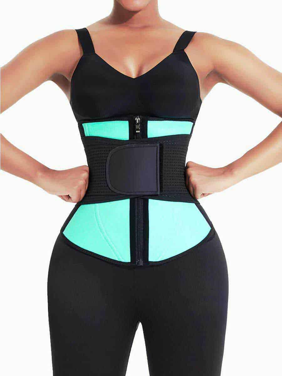 Fascia snellente doppia con zip, effetto sauna