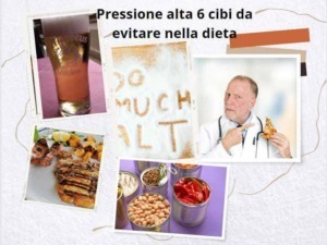High blood pressure foods to avoid diet, healthy meal options, and tips for managing hypertension; includes images of healthy and unhealthy foods, and a doctor with pizza.