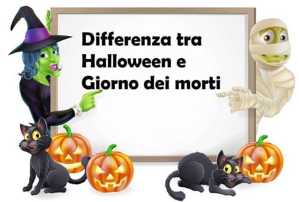 Differenza tra Halloween e giorno dei morti, tradizioni spaventose, usanze e significato, immagini di Halloween con gatti, zucche e mummie, tema festivo per Halloween e commemorazioni.