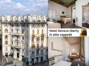 Vecchio edificio con facciata storica a Napoli, Italia, con decorazioni artistiche e balconi in stile classico.