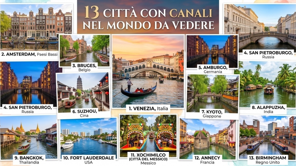 13 Città con canali nel mondo da vedere