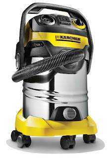 Aspirapolvere industriale Karcher, robusto e potente, ideale per pulizie professionali e manutenzione domestica, con manico ergonomico e filtro potente per una pulizia efficace.