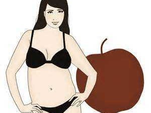 Sensuale donna inIntimo nero in stile minimalista, figura femminile con mela grande sullo sfondo, illustrazione moderna, tema alimentazione e bellezza, promozione di prodotti di lingerie e lifestyle.