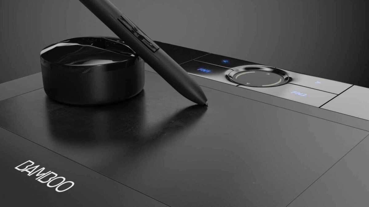 Penna stylus su tavoletta grafica digitale con schermo tattile, tecnologia avanzata per creativi e professionisti, immagine moderna e futuristica, dispositivi per il design e l'arte digitale.