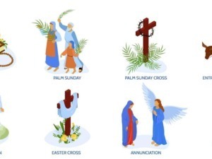 Preghiera e simboli religiosi, immagini di Palm Sunday, croci, resurrezione, Madonne, Gesù e Martiri, rappresentazioni cristiane, fede e spiritualità per blog Catholic.