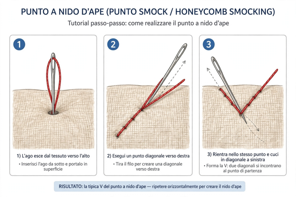 Punto a nido d'ape
