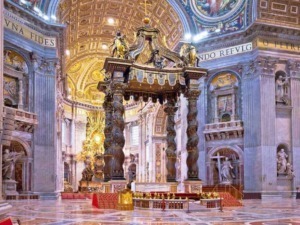 Interno della Basilica di San Pietro a Roma