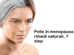 Ragazza con pelle luminosa e capelli argento, concetto di trattamenti naturali anti-età durante la menopausa.