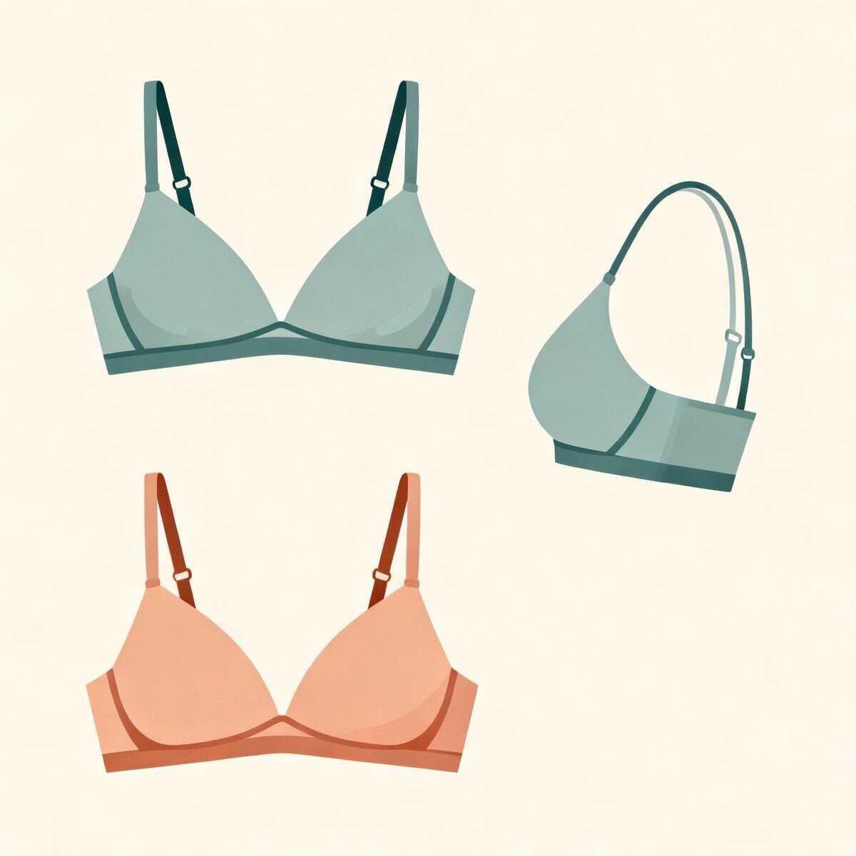 Slip e reggiseni sportivi donna in stile minimalista, materiali morbidi e confortevoli, ideali per illustrare collezione di lingerie e intimo femminile da blog moda e lifestyle.