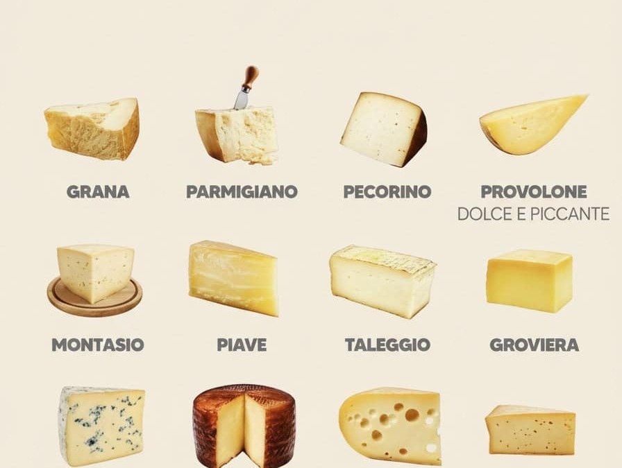 Scopri una vasta gamma di formaggi naturali senza lattosio, tra cui Grana, Parmigiano, Pecorino, Provolone, Montasio, Piave, Taleggio, Groviera, Castello e Bitto, ideali per diete senza lattosio.