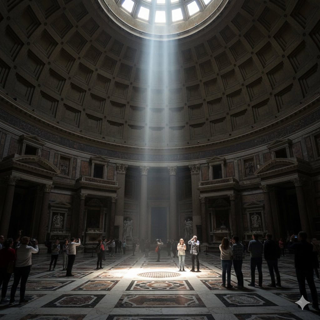 Il raggio di luce del Pantheon