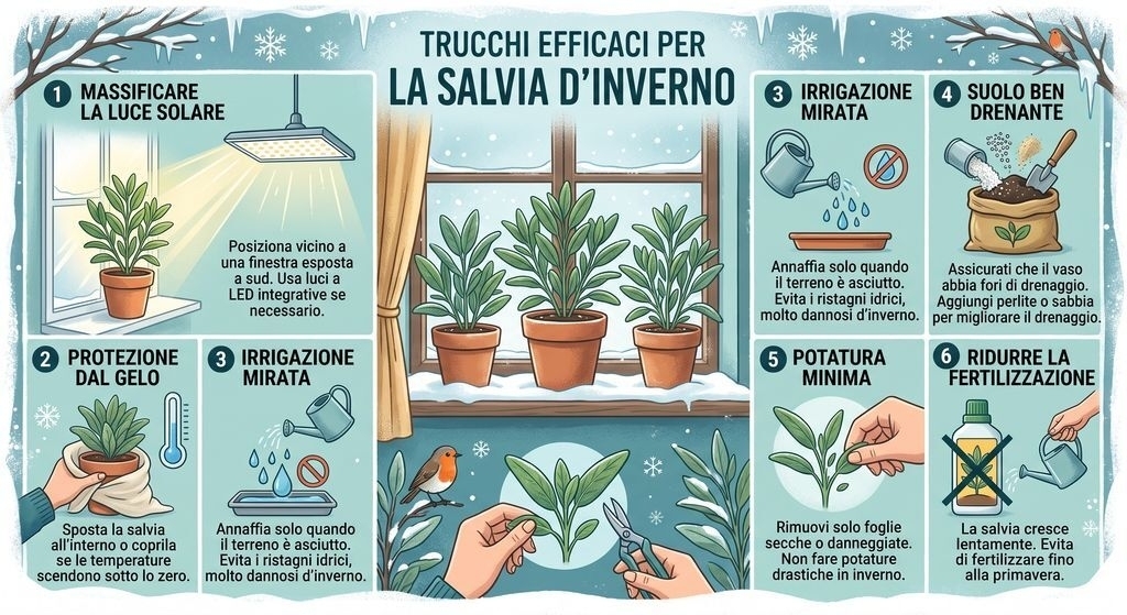 Trucchi efficaci per coltivare la salvia d'inverno